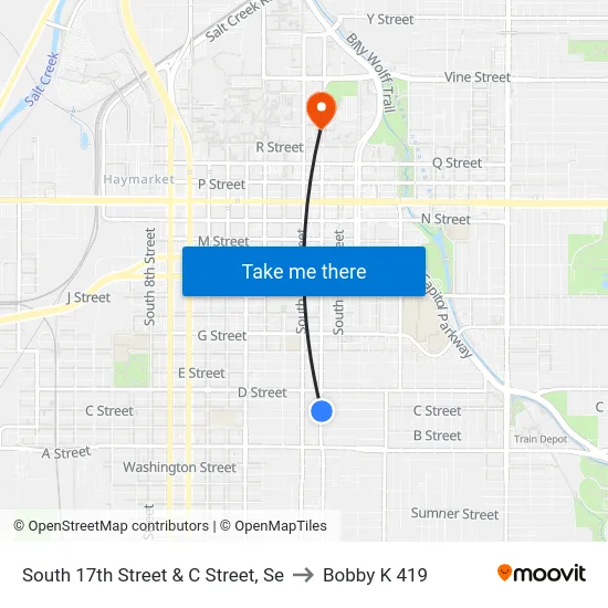 South 17th Street & C Street, Se to Bobby K 419 map