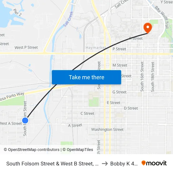 South Folsom Street & West B Street, SW to Bobby K 419 map