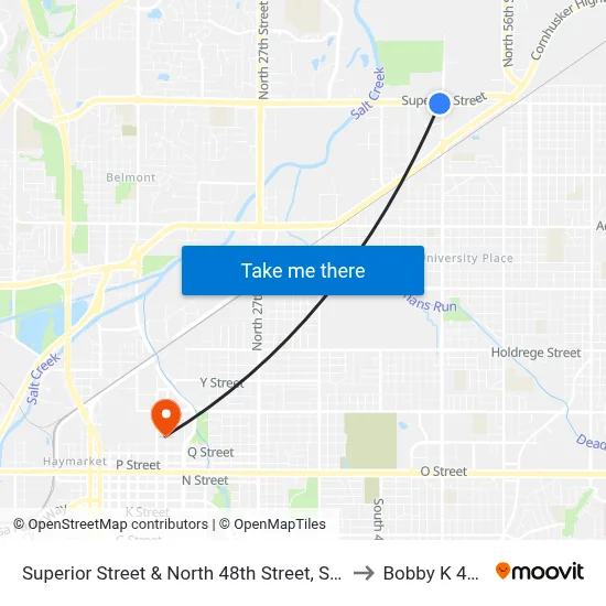 Superior Street & North 48th Street, SW to Bobby K 419 map