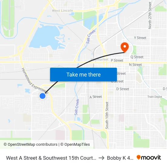 West A Street & Southwest 15th Court, NE to Bobby K 419 map