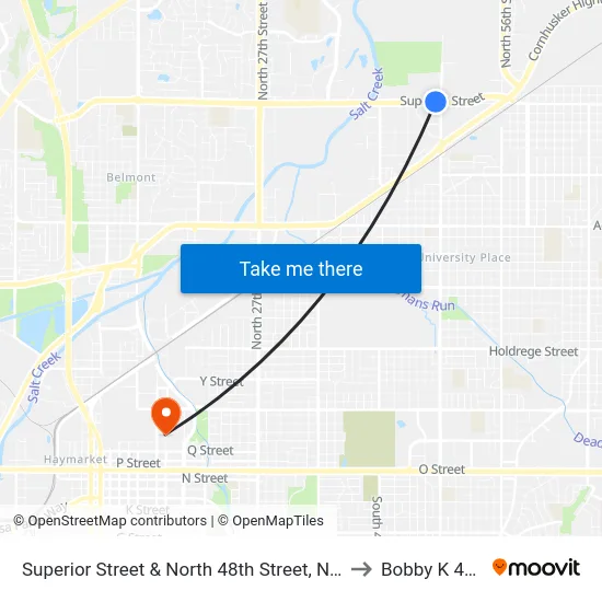 Superior Street & North 48th Street, NW to Bobby K 419 map