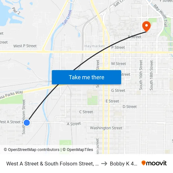 West A Street & South Folsom Street, Se to Bobby K 419 map
