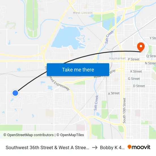 Southwest 36th Street & West A Street, Se to Bobby K 419 map