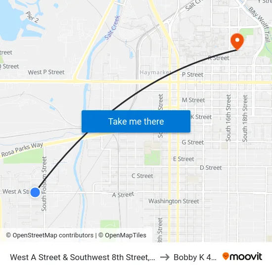 West A Street & Southwest 8th Street, NE to Bobby K 419 map