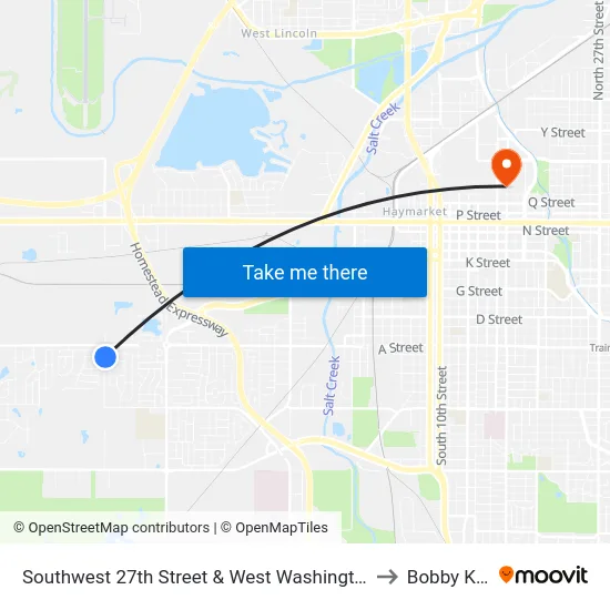 Southwest 27th Street & West Washington Street, Se to Bobby K 419 map