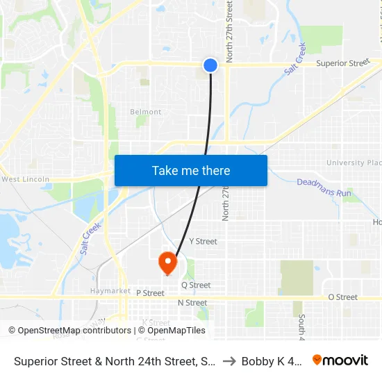Superior Street & North 24th Street, SW to Bobby K 419 map
