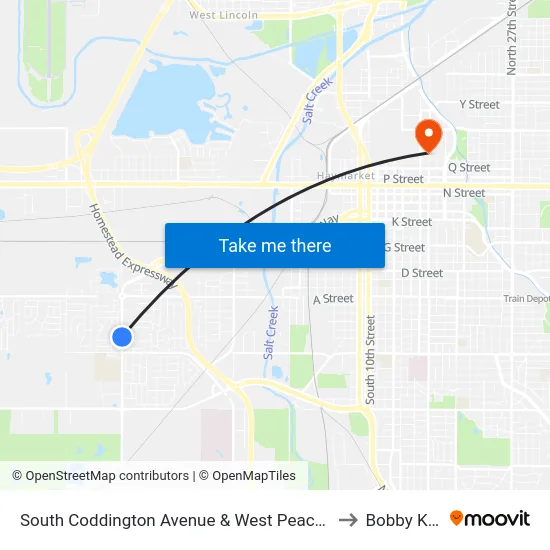 South Coddington Avenue & West Peach Street, SW to Bobby K 419 map