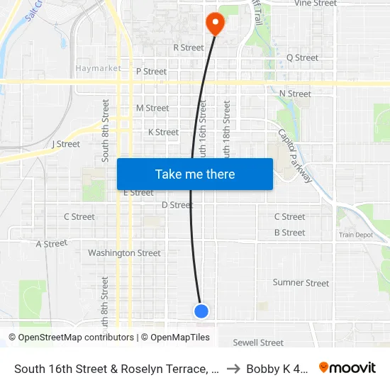 South 16th Street & Roselyn Terrace, W to Bobby K 419 map