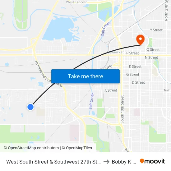 West South Street & Southwest 27th Street, NE to Bobby K 419 map