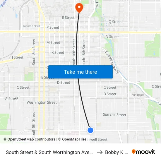 South Street & South Worthington Avenue, NW to Bobby K 419 map