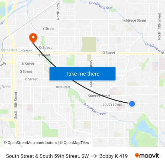 South Street & South 59th Street, SW to Bobby K 419 map