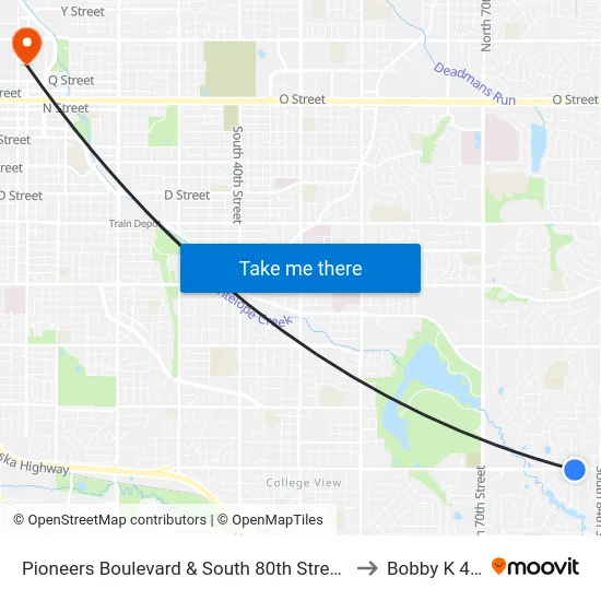 Pioneers Boulevard & South 80th Street, Se to Bobby K 419 map
