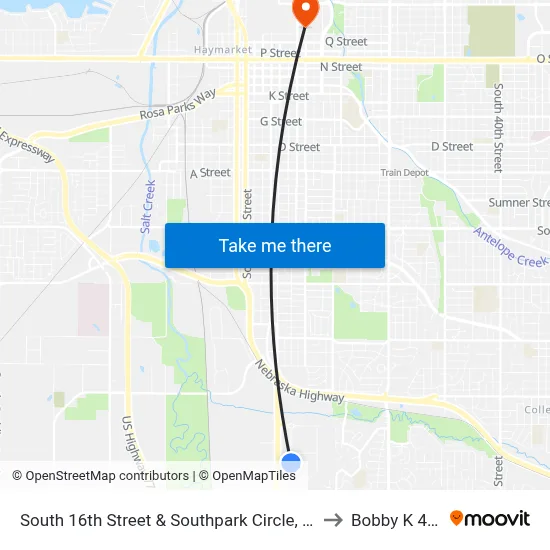 South 16th Street & Southpark Circle, NW to Bobby K 419 map