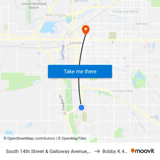 South 14th Street & Galloway Avenue, NW to Bobby K 419 map