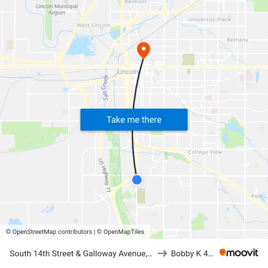 South 14th Street & Galloway Avenue, NE to Bobby K 419 map