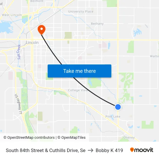 South 84th Street & Cuthills Drive, Se to Bobby K 419 map