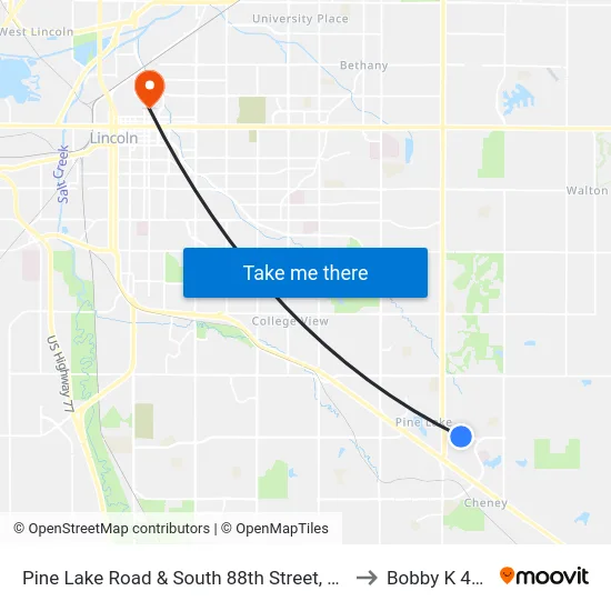 Pine Lake Road & South 88th Street, NE to Bobby K 419 map