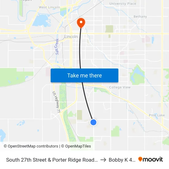 South 27th Street & Porter Ridge Road, NW to Bobby K 419 map