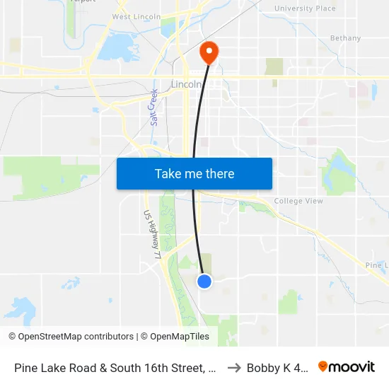 Pine Lake Road & South 16th Street, SW to Bobby K 419 map