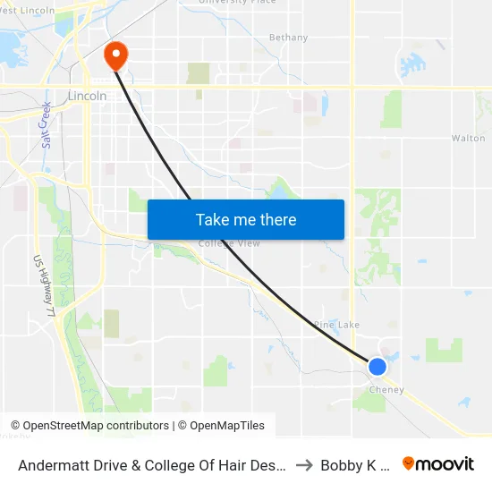 Andermatt Drive & College Of Hair Design, SW to Bobby K 419 map