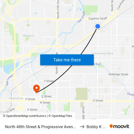 North 48th Street & Progressive Avenue, NE to Bobby K 419 map