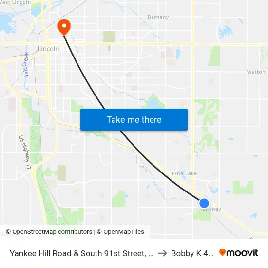 Yankee Hill Road & South 91st Street, SW to Bobby K 419 map