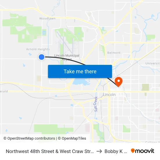 Northwest 48th Street & West Craw Street, NW to Bobby K 419 map