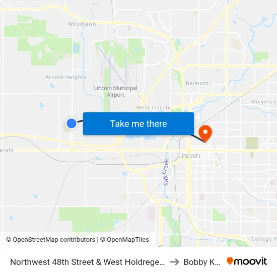 Northwest 48th Street & West Holdrege Street, SW to Bobby K 419 map