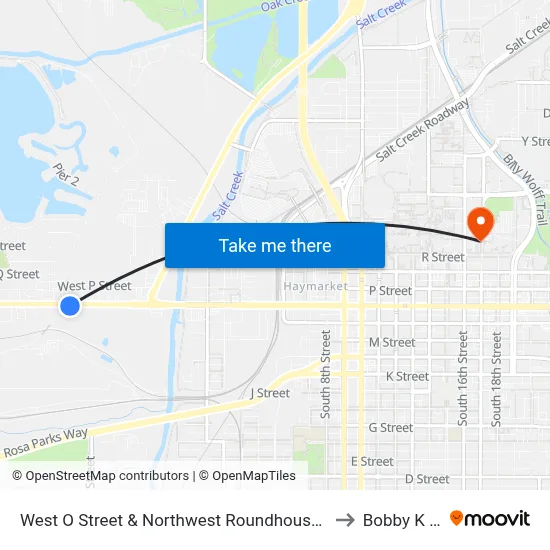 West O Street & Northwest Roundhouse Drive, Se to Bobby K 419 map