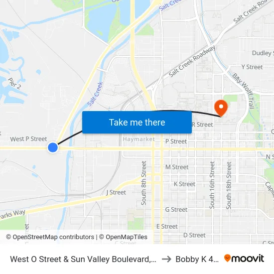 West O Street & Sun Valley Boulevard, NW to Bobby K 419 map