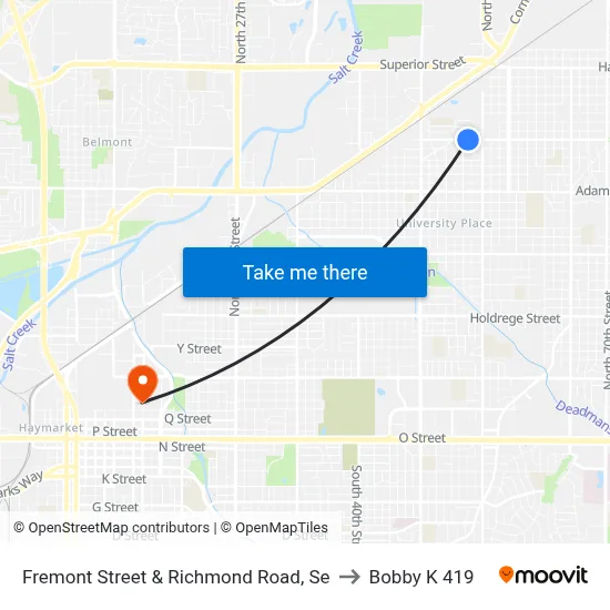 Fremont Street & Richmond Road, Se to Bobby K 419 map