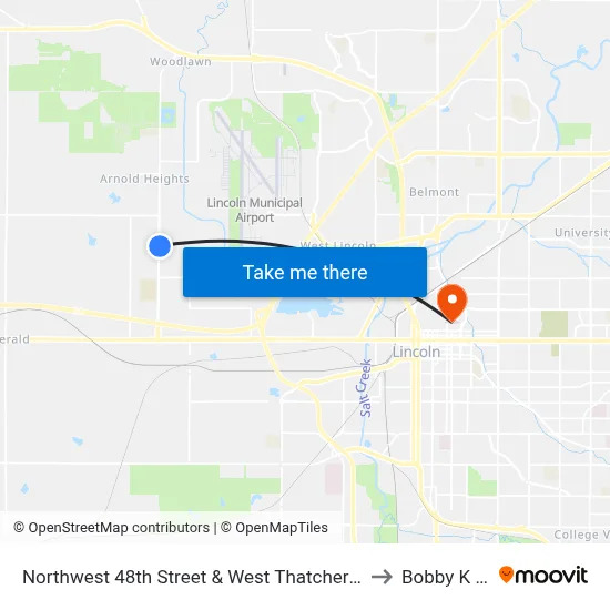 Northwest 48th Street & West Thatcher Lane, NE to Bobby K 419 map