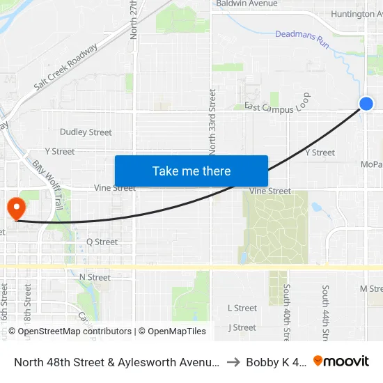 North 48th Street & Aylesworth Avenue, Se to Bobby K 419 map