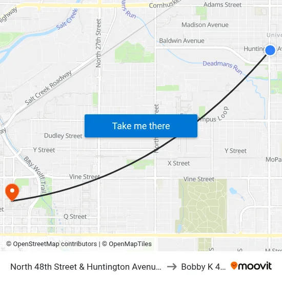 North 48th Street & Huntington Avenue, Se to Bobby K 419 map