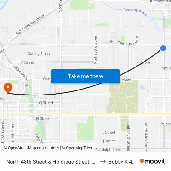 North 48th Street & Holdrege Street, SW to Bobby K 419 map