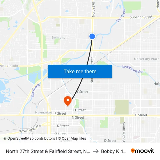 North 27th Street & Fairfield Street, NW to Bobby K 419 map