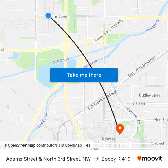 Adams Street & North 3rd Street, NW to Bobby K 419 map