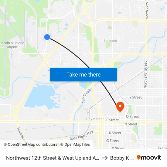 Northwest 12th Street & West Upland Avenue, NE to Bobby K 419 map