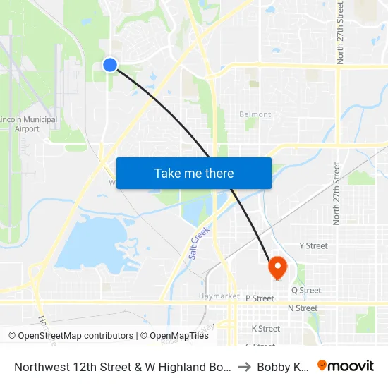 Northwest 12th Street & W Highland Boulevard, Se to Bobby K 419 map