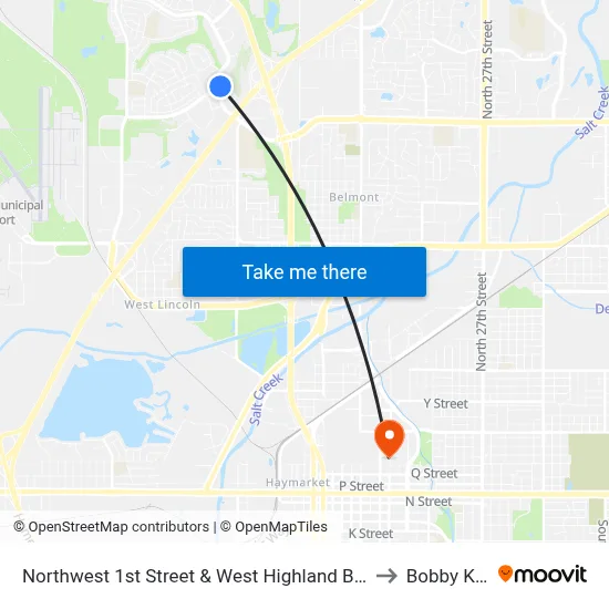 Northwest 1st Street & West Highland Boulevard, NE to Bobby K 419 map
