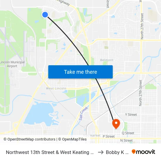 Northwest 13th Street & West Keating Drive, NW to Bobby K 419 map