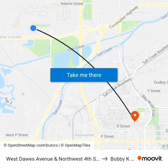 West Dawes Avenue & Northwest 4th Street, SW to Bobby K 419 map