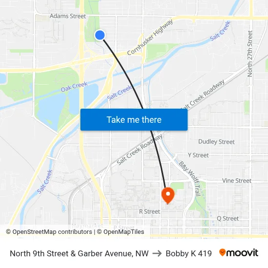 North 9th Street & Garber Avenue, NW to Bobby K 419 map