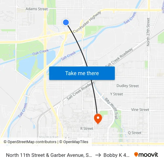 North 11th Street & Garber Avenue, SW to Bobby K 419 map