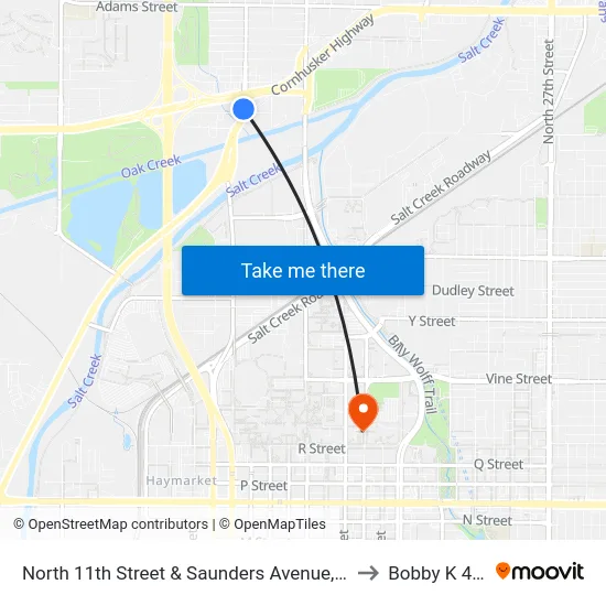 North 11th Street & Saunders Avenue, NW to Bobby K 419 map