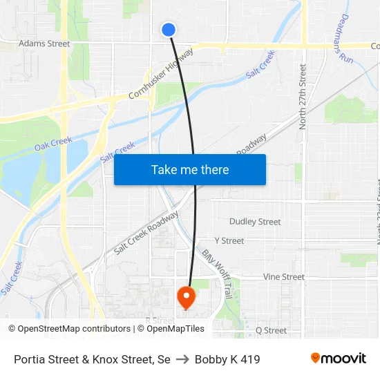 Portia Street & Knox Street, Se to Bobby K 419 map