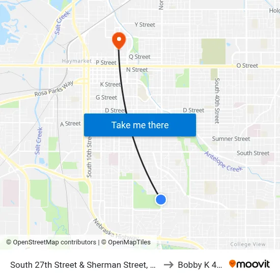 South 27th Street & Sherman Street, NW to Bobby K 419 map