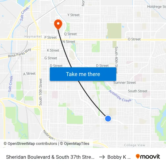 Sheridan Boulevard & South 37th Street, NW to Bobby K 419 map