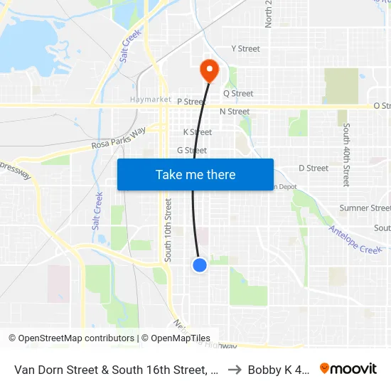 Van Dorn Street & South 16th Street, NE to Bobby K 419 map