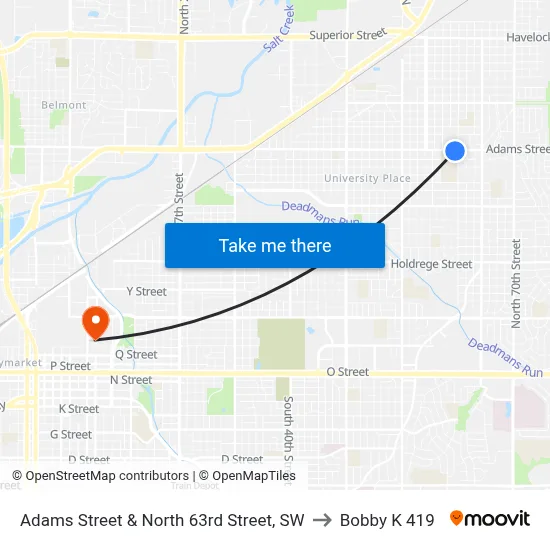 Adams Street & North 63rd Street, SW to Bobby K 419 map